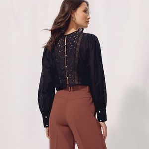 Aritzia Wilfred La Bohème Rumi Top Black